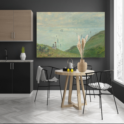 Kliffen bij Pourville - Claude Monet canvas met baklijst
