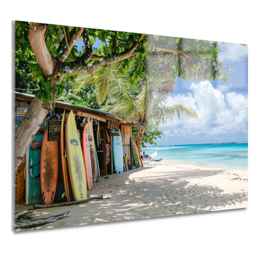 Eclectische Surfshop aan het Tropische Strand acrylglas