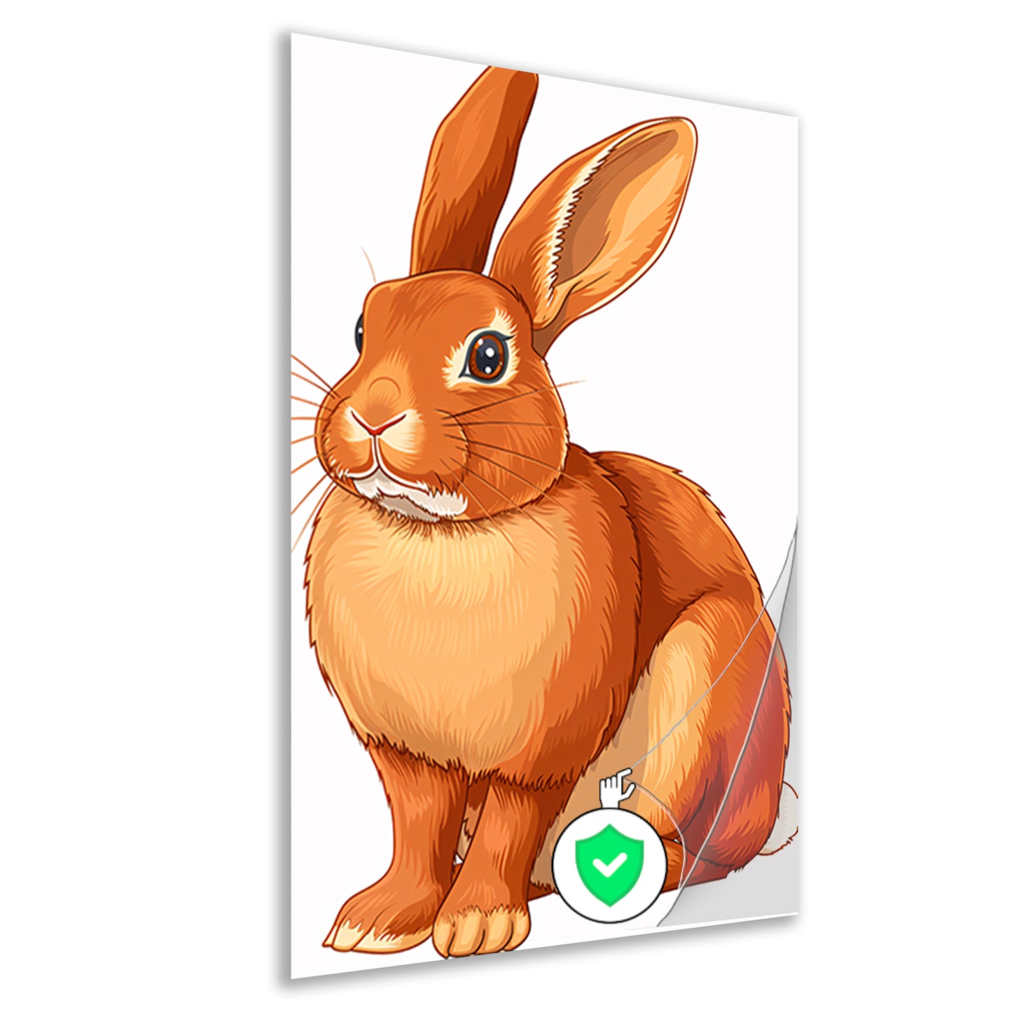 Prachtige illustratie van een konijn poster