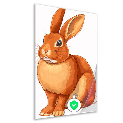 Prachtige illustratie van een konijn poster