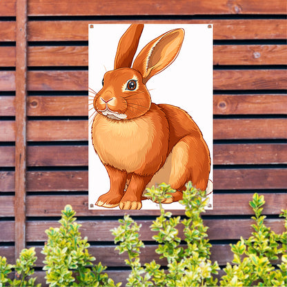 Prachtige illustratie van een konijn tuinposter