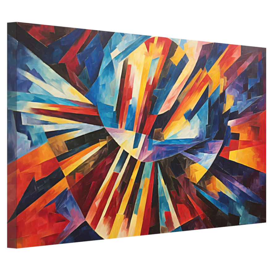 Explosie van Kleur en Vorm canvas