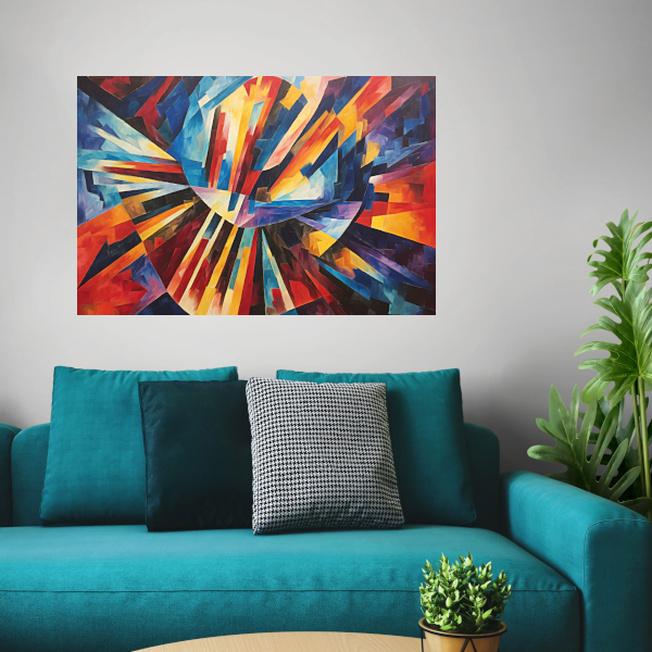Explosie van Kleur en Vorm poster