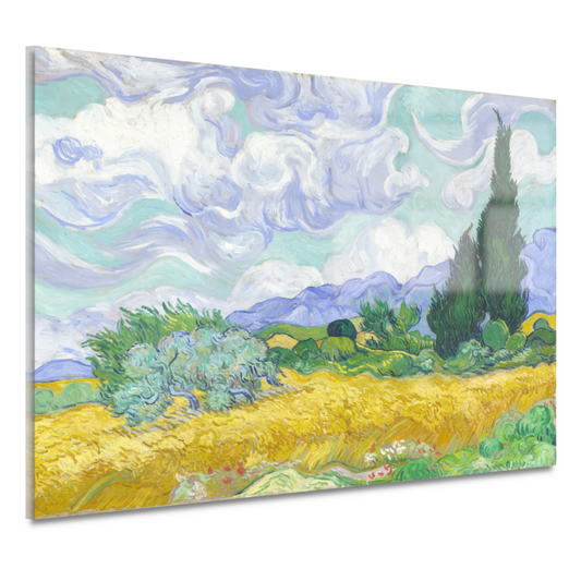 Tarweveld met cipressen - Vincent van Gogh acrylglas