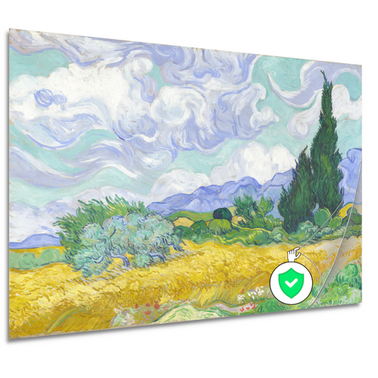 Tarweveld met cipressen - Vincent van Gogh poster
