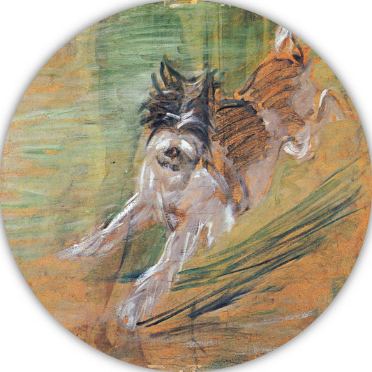 Springende Hond - Franz Marc aluminium muurcirkel