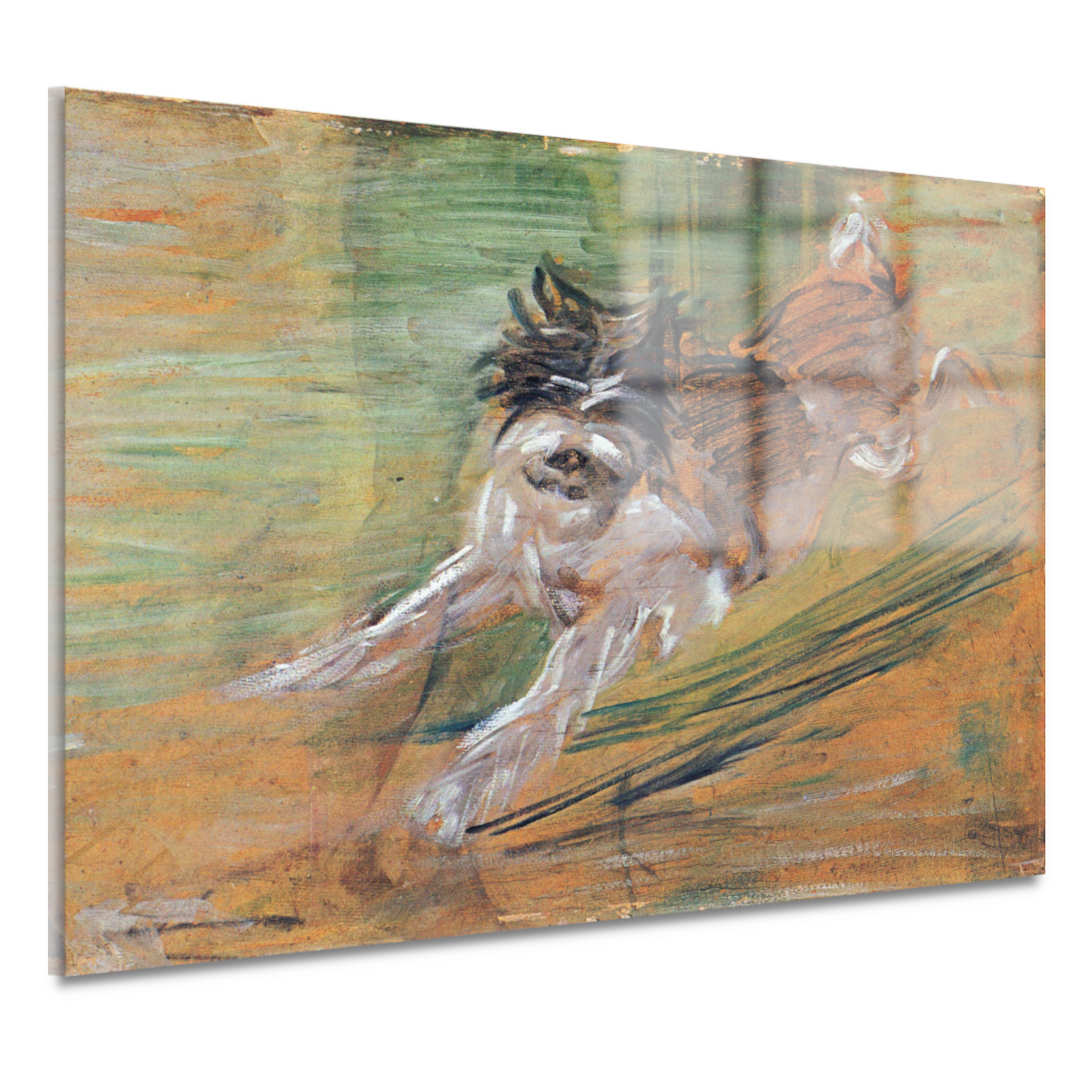 Springende Hond - Franz Marc acrylglas