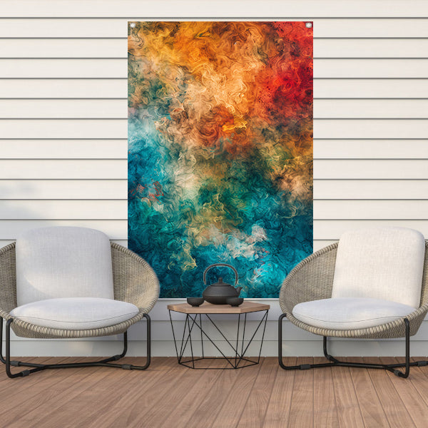 Abstract Explosie van Kleuren en Emoties tuinposter
