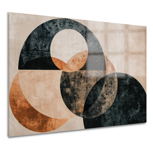 Monochroom minimalistisch abstract ontwerp acrylglas