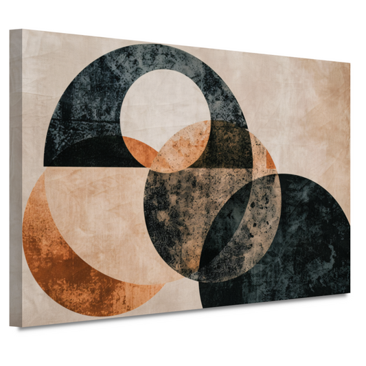 Monochroom minimalistisch abstract ontwerp canvas