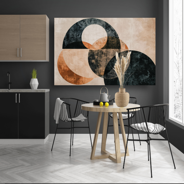 Monochroom minimalistisch abstract ontwerp poster