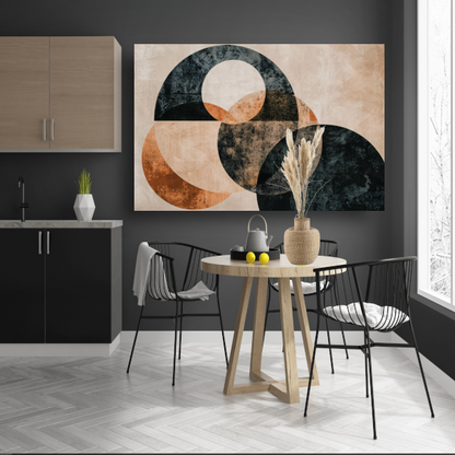 Monochroom minimalistisch abstract ontwerp poster