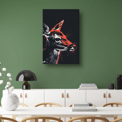 Portret van een Rode Ree canvas