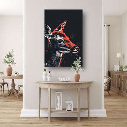 Portret van een Rode Ree canvas