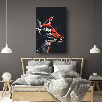 Portret van een Rode Ree canvas