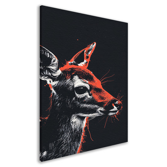 Portret van een Rode Ree canvas