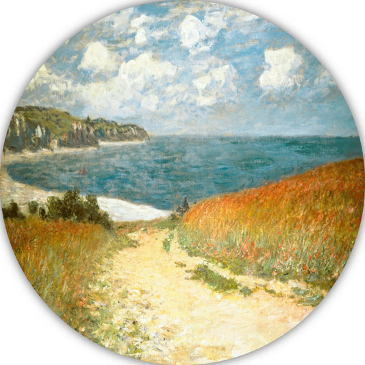 Pad in de tarwe bij Pourville - Claude Monet forex muurcirkel