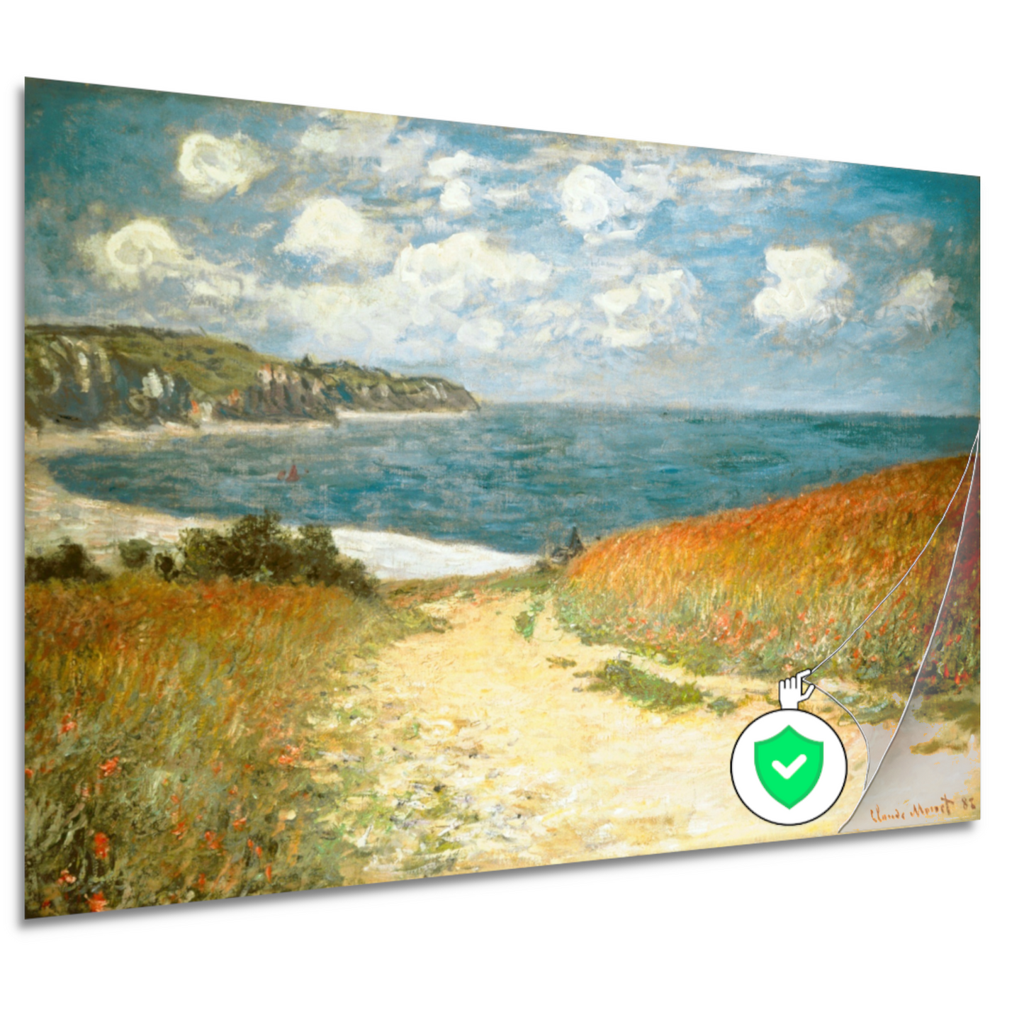 Pad in de tarwe bij Pourville - Claude Monet poster