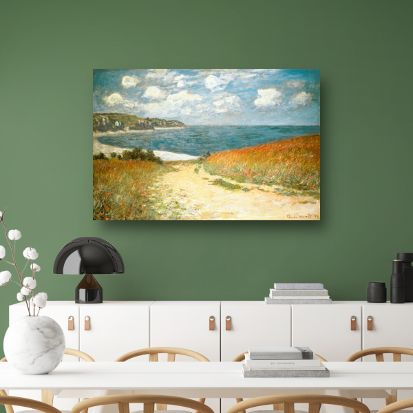 Pad in de tarwe bij Pourville - Claude Monet poster