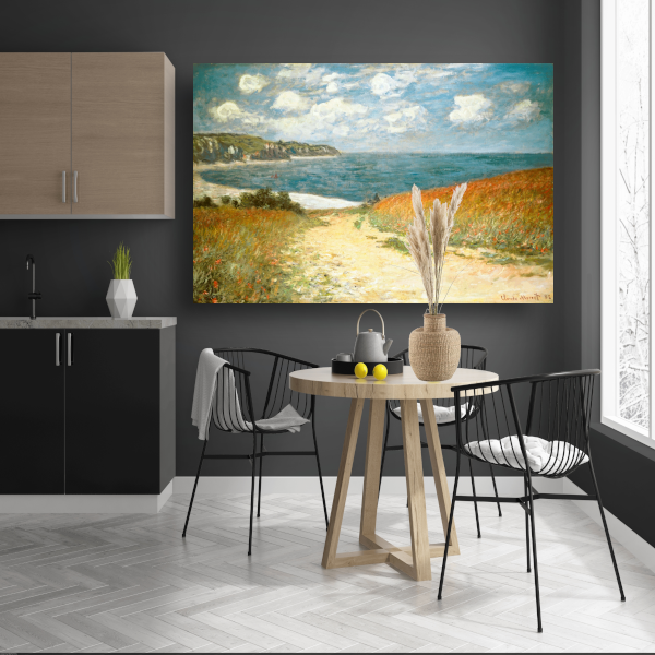 Pad in de tarwe bij Pourville - Claude Monet poster