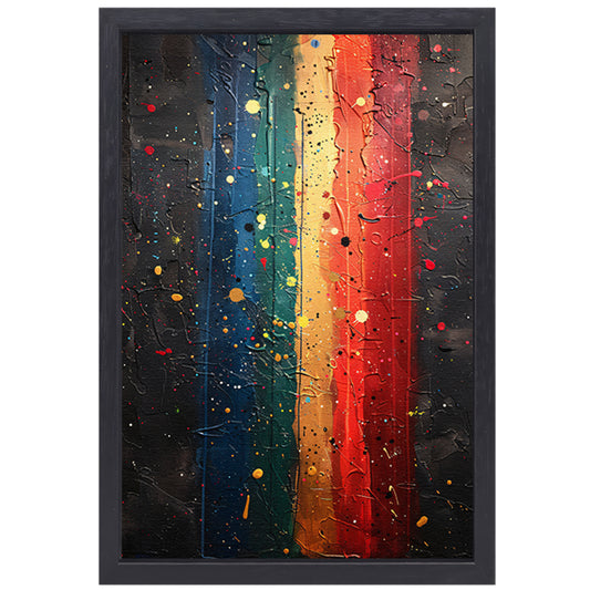 Abstract  met levendige kleuren canvas met baklijst