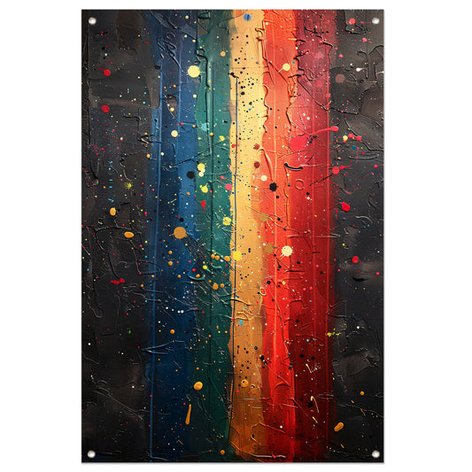 Abstract  met levendige kleuren tuinposter