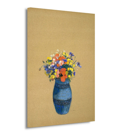 Vaas met bloemen - Odilon Redon canvas