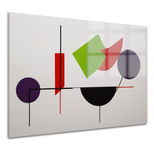 Abstracte Geometrie met Kleurrijke Vormen acrylglas