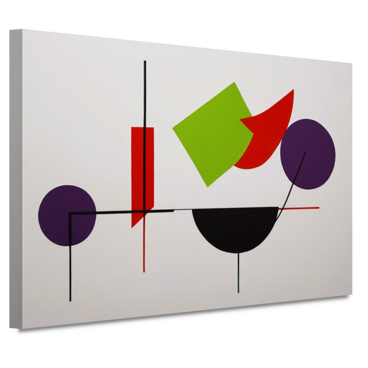 Abstracte Geometrie met Kleurrijke Vormen canvas