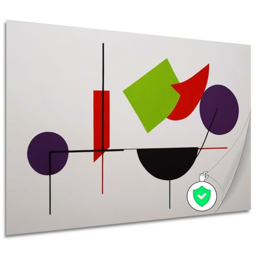Abstracte Geometrie met Kleurrijke Vormen poster