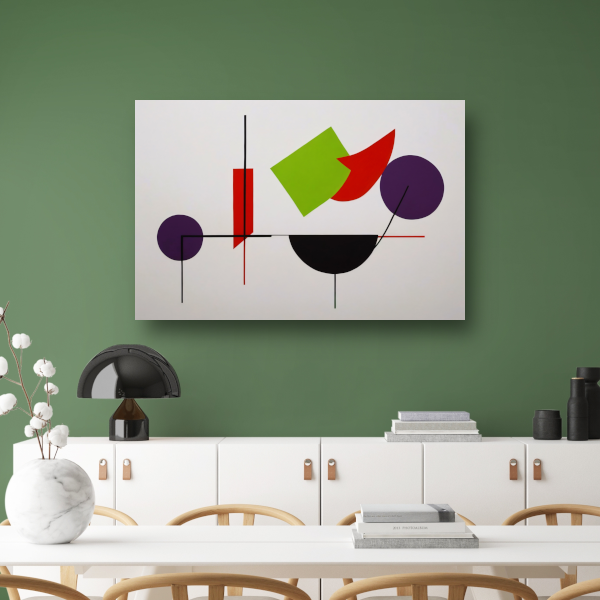 Abstracte Geometrie met Kleurrijke Vormen poster