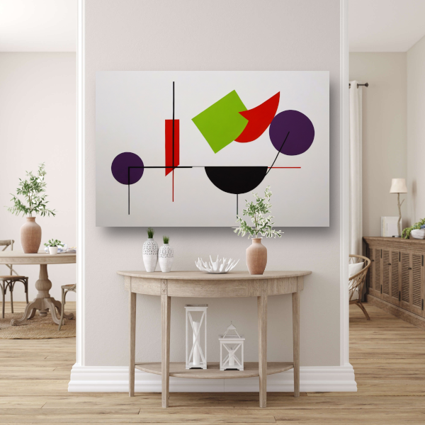 Abstracte Geometrie met Kleurrijke Vormen poster