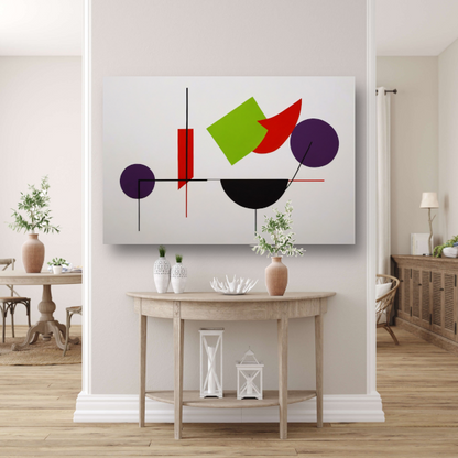 Abstracte Geometrie met Kleurrijke Vormen poster