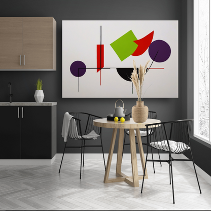 Abstracte Geometrie met Kleurrijke Vormen poster