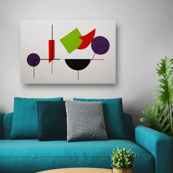 Abstracte Geometrie met Kleurrijke Vormen poster