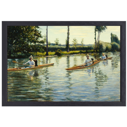 Varen op de Yerres - Gustave Caillebotte canvas met baklijst