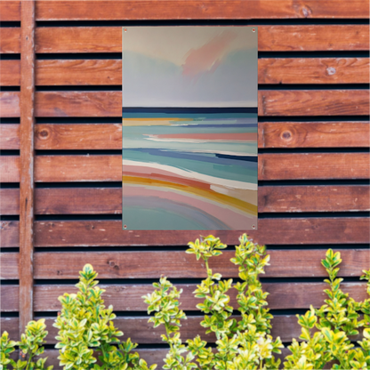 Abstracte Horizontale Strepen in Pastelkleuren tuinposter