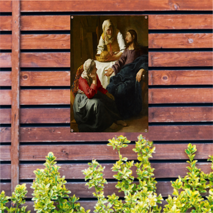 Christus in het huis van Martha en Maria - Johannes Vermeer tuinposter