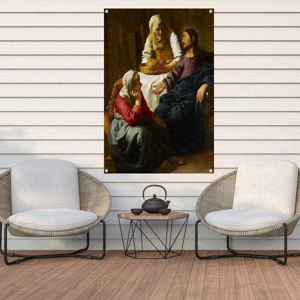 Christus in het huis van Martha en Maria - Johannes Vermeer tuinposter