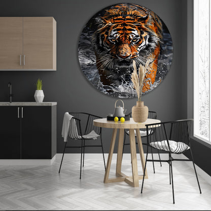 Prachtig realistisch schilderij van tijger forex muurcirkel