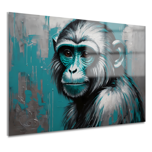 De Intense Blik van een Turquoise Aap acrylglas
