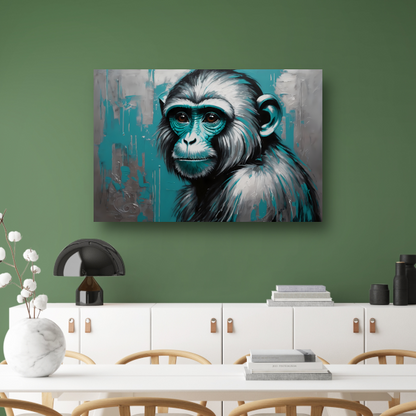 De Intense Blik van een Turquoise Aap poster