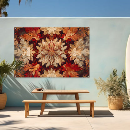 Kaleidoscopische Bloemenpracht tuinposter