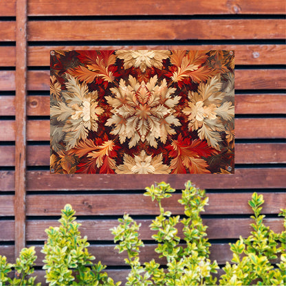 Kaleidoscopische Bloemenpracht tuinposter