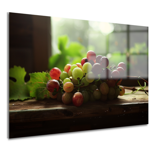 Stilleven met groene druiven acrylglas