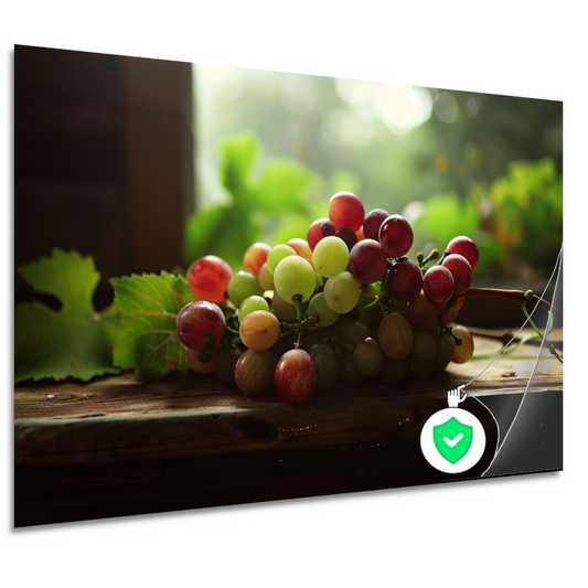 Stilleven met groene druiven poster