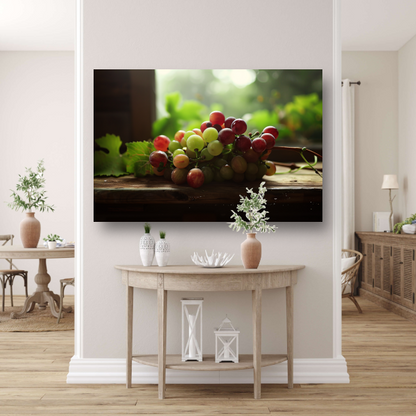 Stilleven met groene druiven canvas