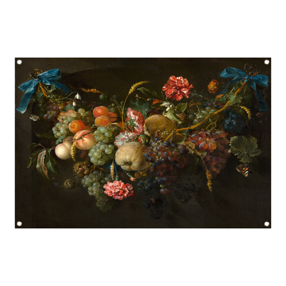 Guirlande van vruchten en bloemen - Jan Davidsz. de Heem tuinposter