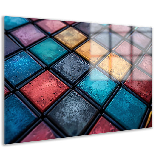 Abstract Tegels Muurdecoratie acrylglas