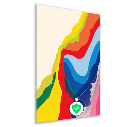 Abstract Kleurrijk Gezichten in Beweging poster